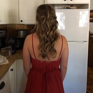 JJHouse Dark Rust Floor Length Dress